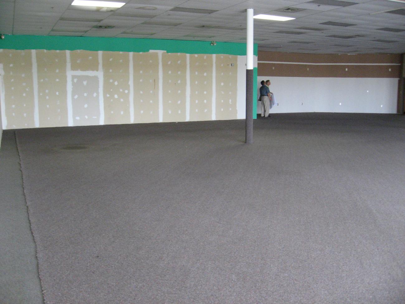 Photograph of the Interior of Worthington Park Library During Construction