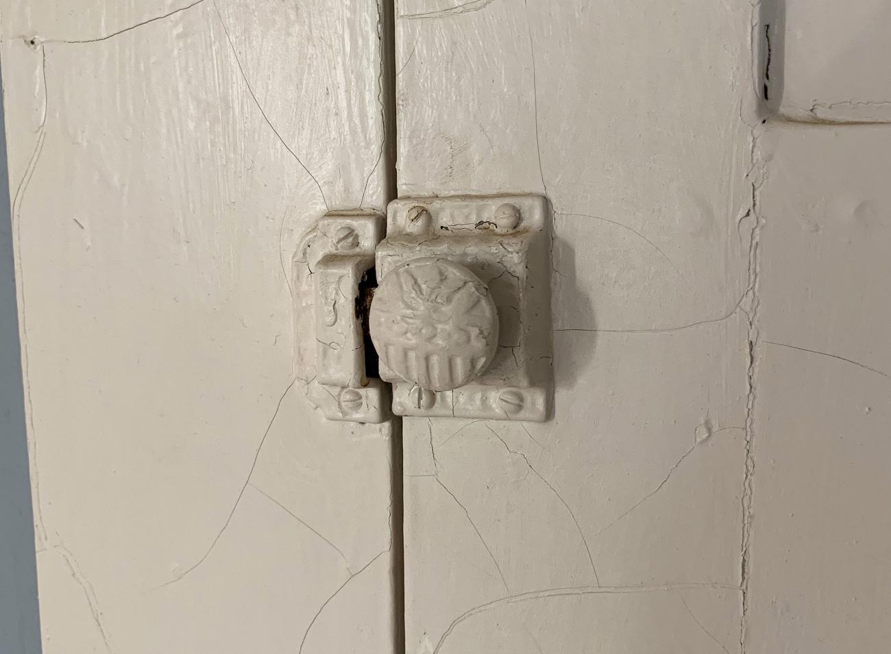 Photographs of an Original Closet Doorknob at the Historic Gardner Homestead
