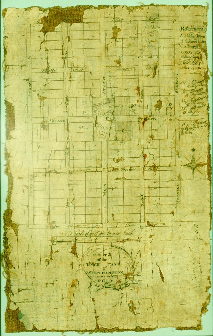 Plan of the Town Plat of Worthington in the State of Ohio