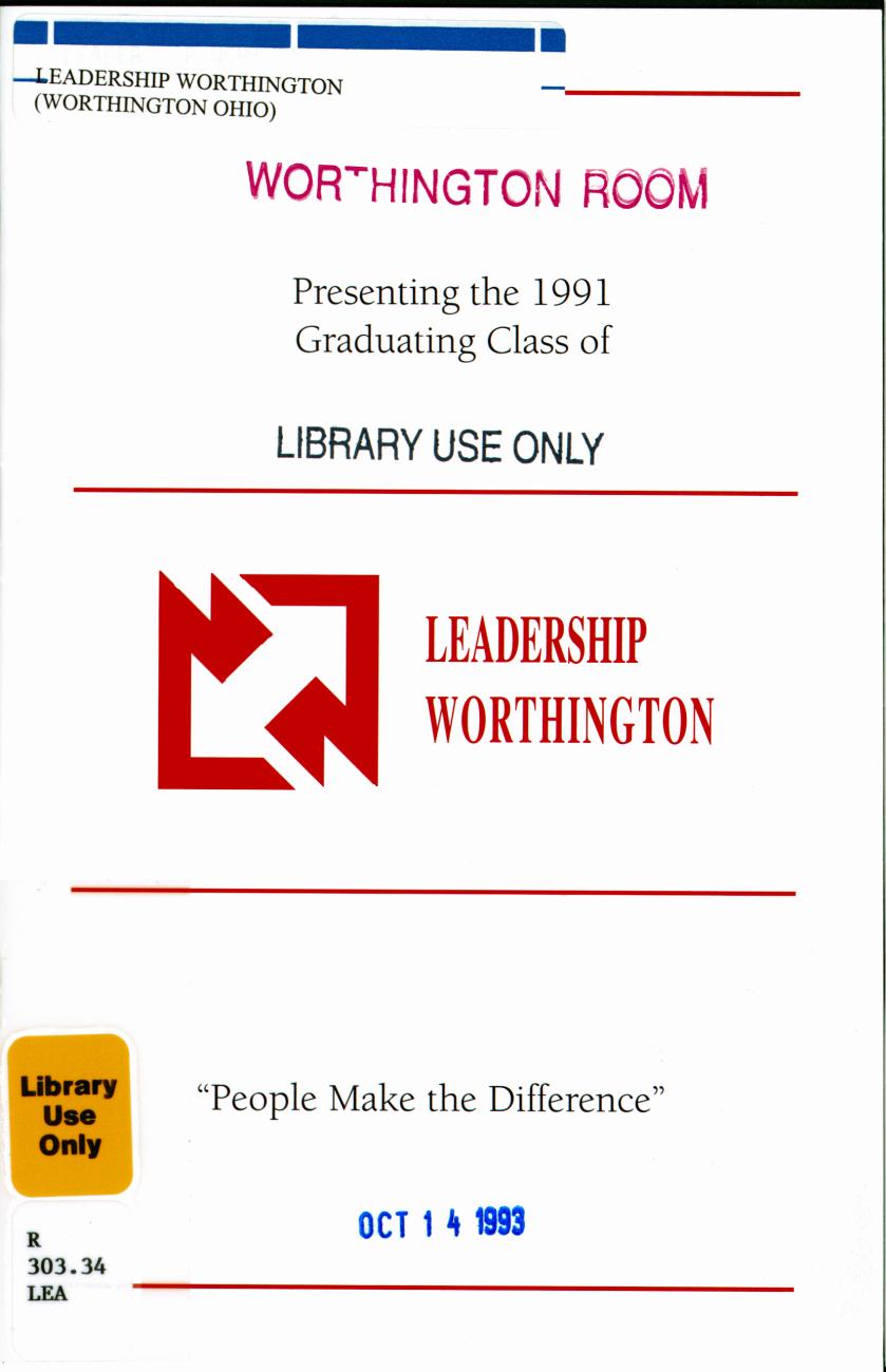 Presenting the 1991 Graduating Class of Leadership Worthington