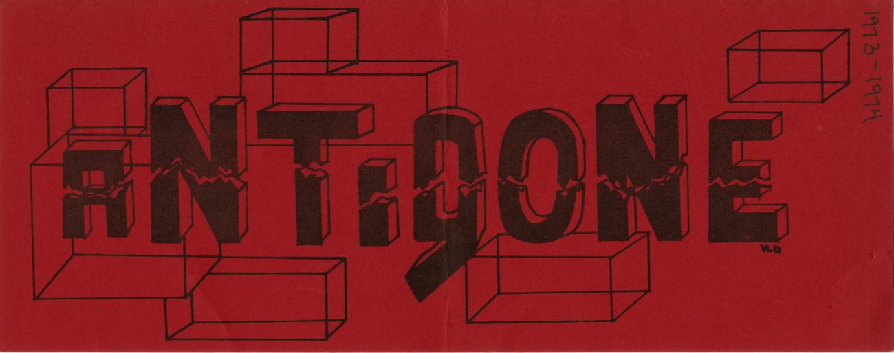 Program for the Worthington High School Production of "Antigone"