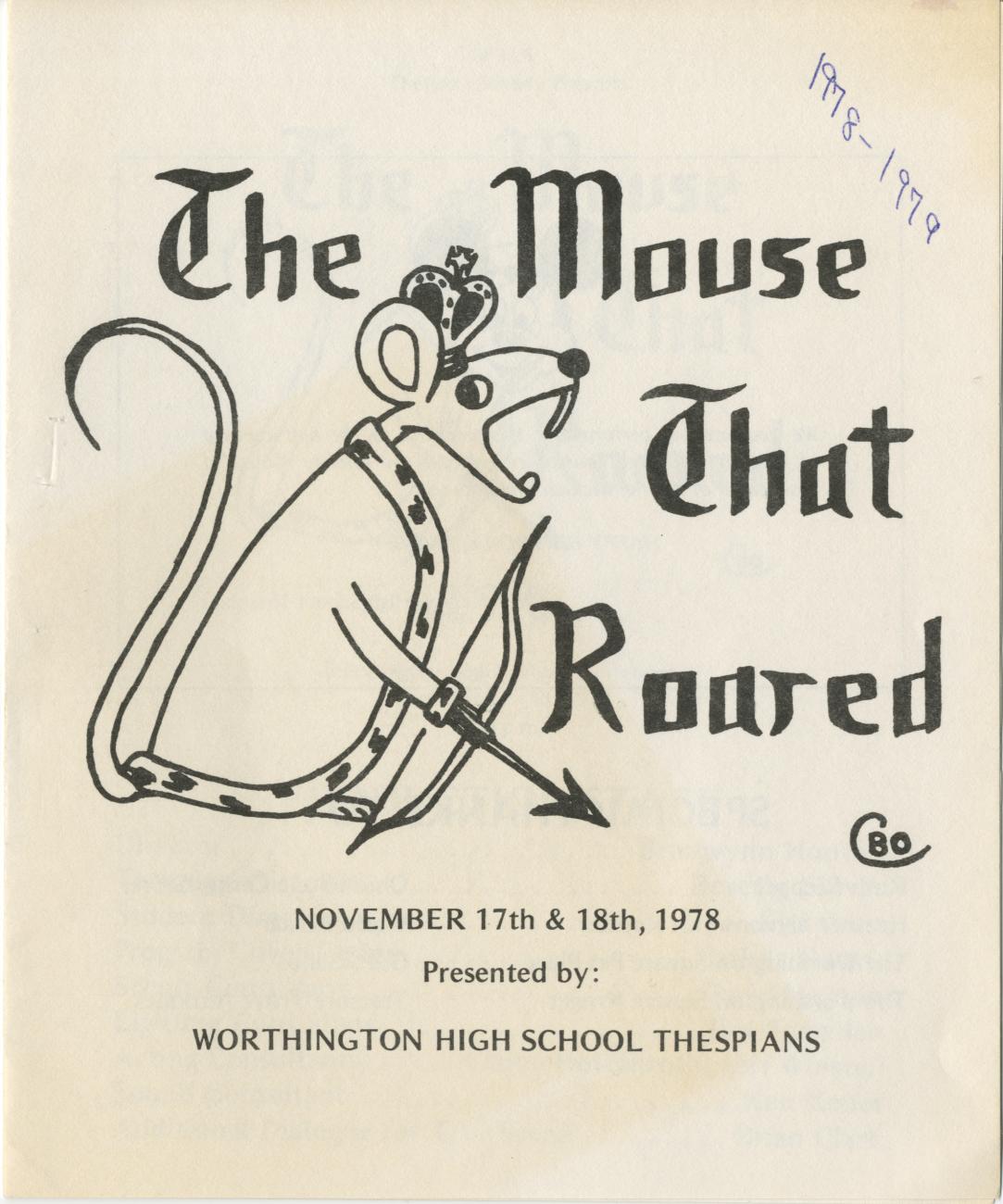 Program for the Worthington High School Production of "The Mouse That Roared"