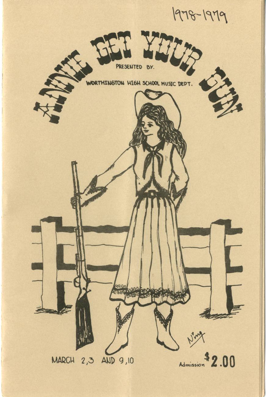 Program for the Worthington High School Production of "Annie Get Your Gun"