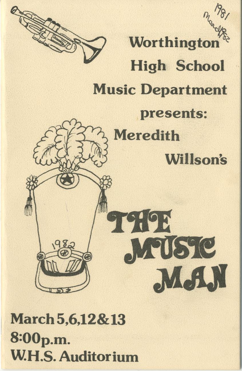 Program for the Worthington High School Production of "The Music Man"