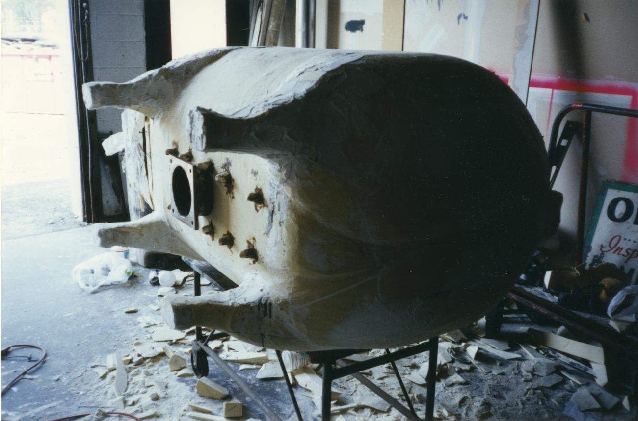 Rear View of the Partially Completed Pig Statue for the Pig Iron BBQ