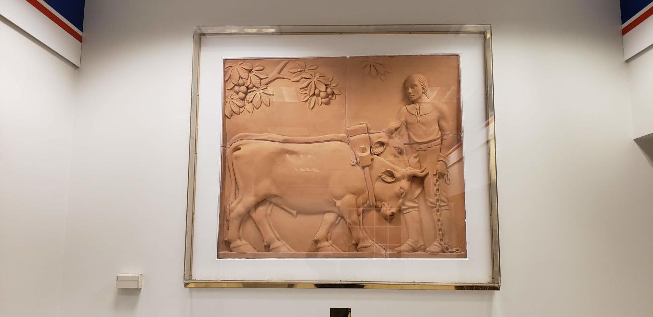 "Scioto Company Settler" Sculpture at the Worthington Post Office
