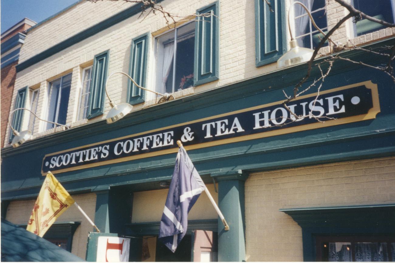 Sign for Scottie's Coffee & Tea House