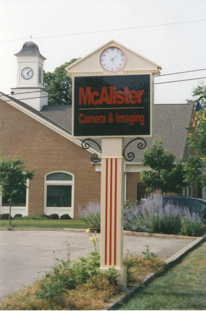 Sign in Front of McAlister Camera & Imaging