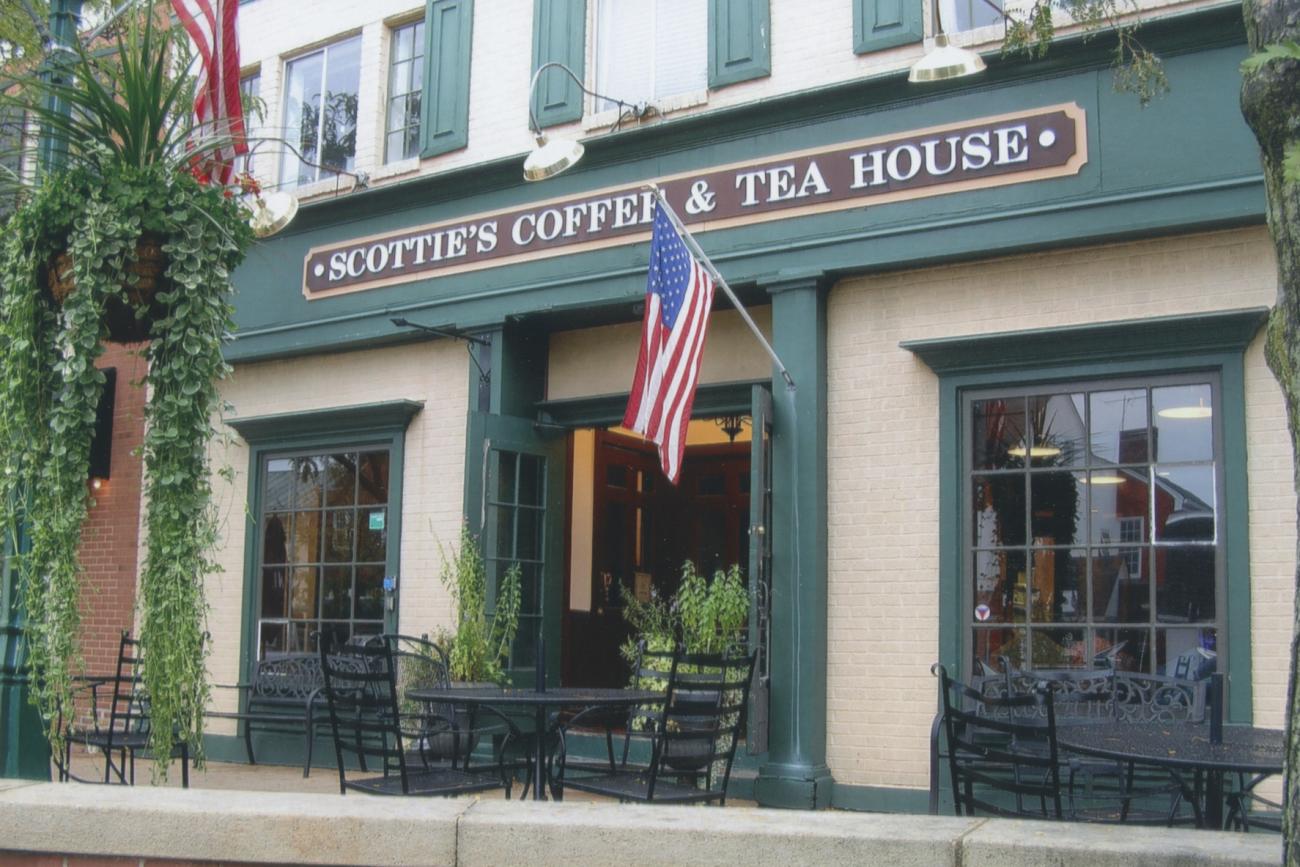 Storefront and Sign for Scottie's Coffee & Tea House