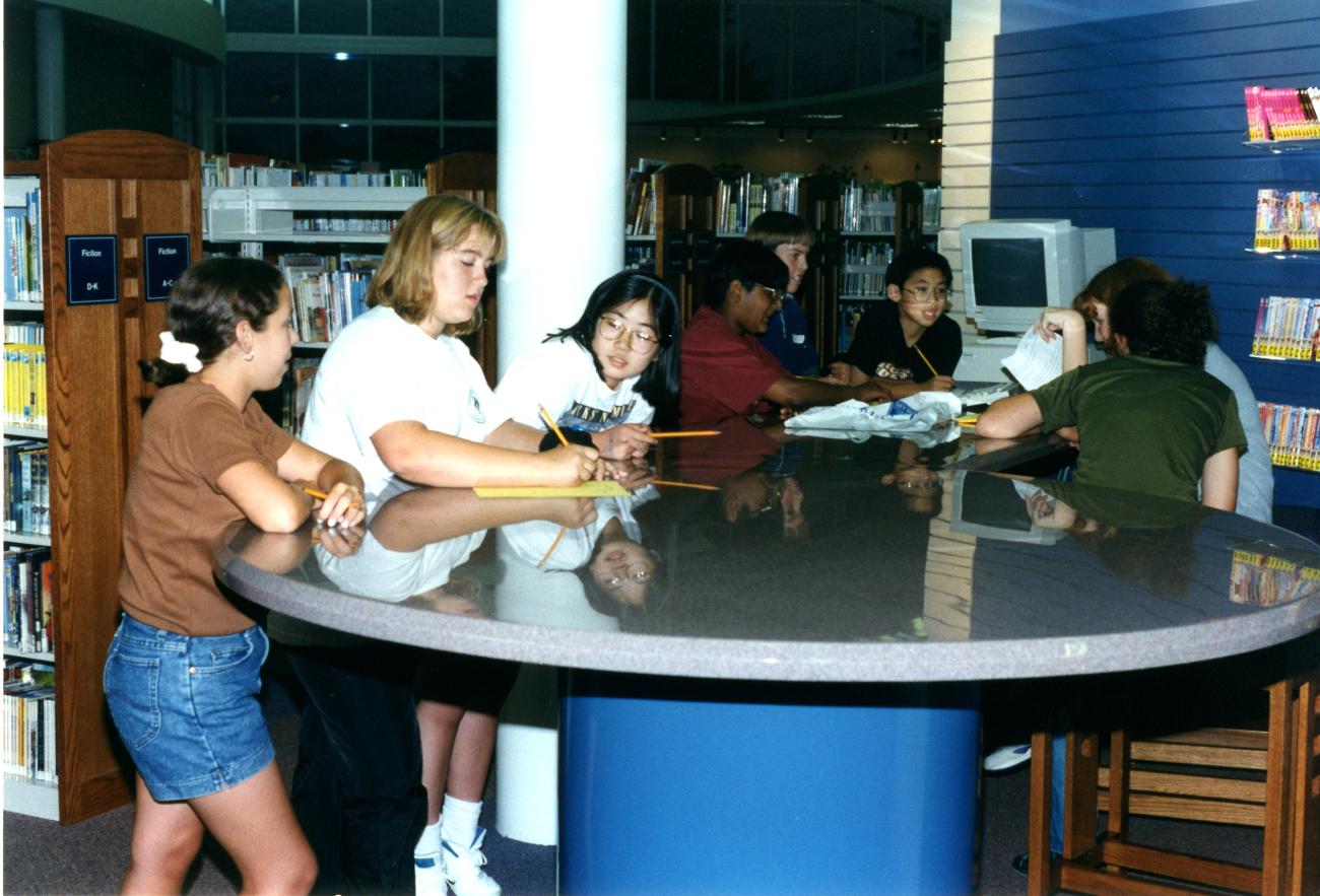 Teens at the Northwest Library’s After-Hours Summer Reading Program Party