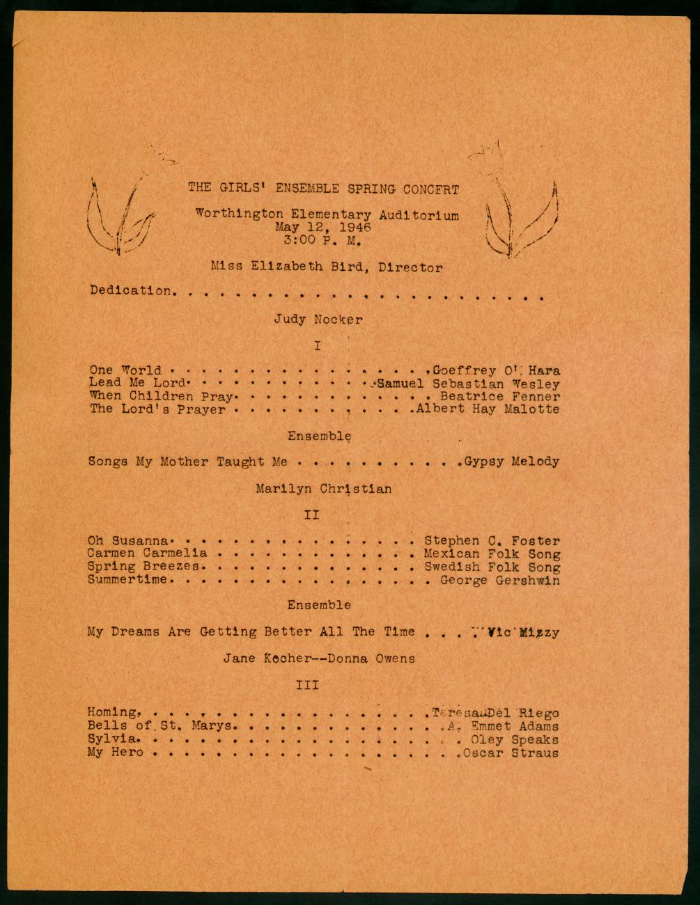 The Girls Ensemble Spring Concert