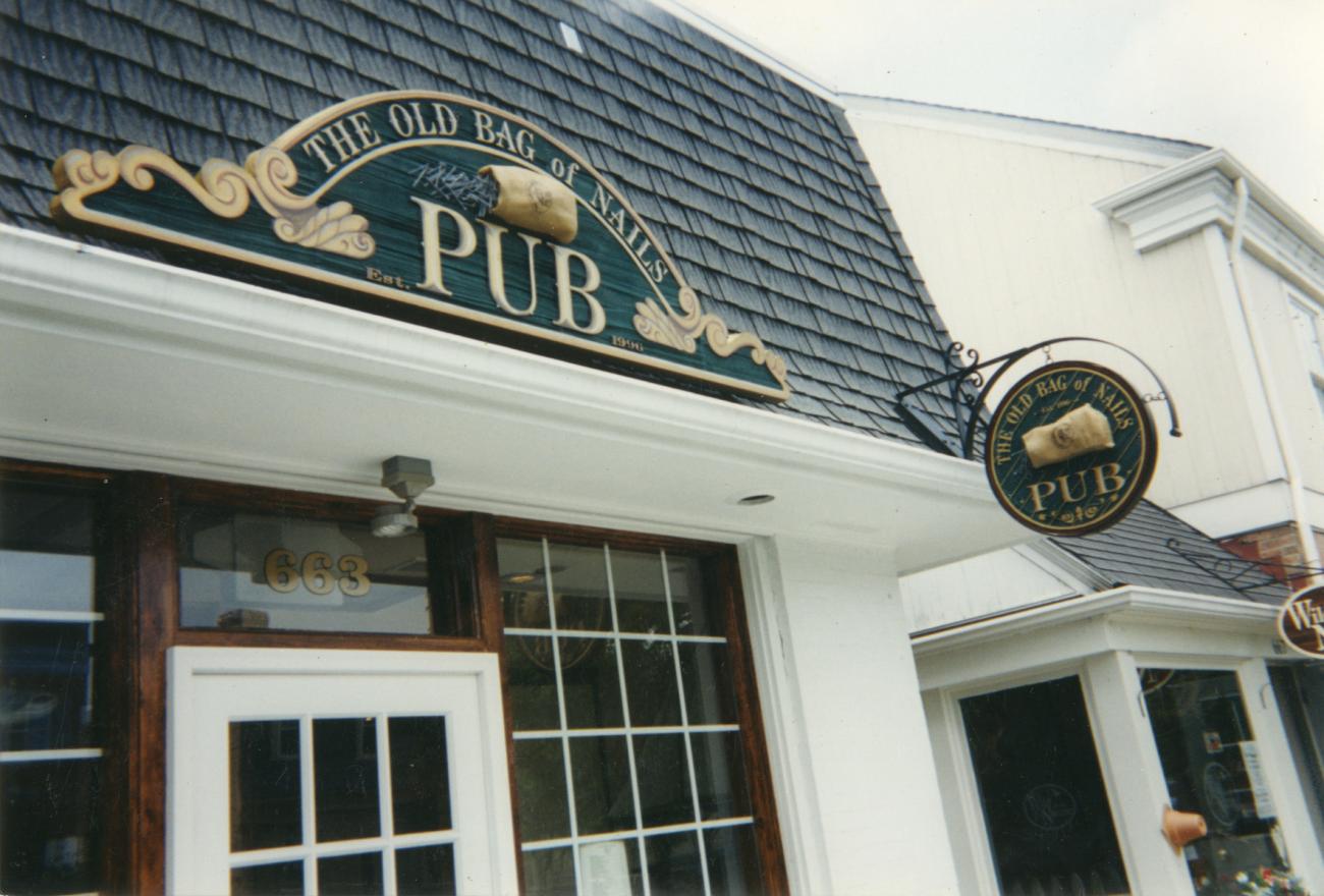 The Old Bag of Nails Pub Storefront and Sign