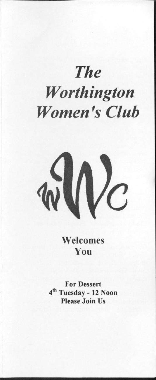 The Worthington Women's Club Welcomes You
