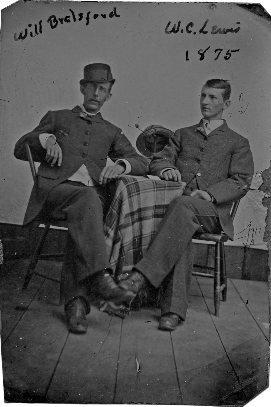 Tintype of Charles "Will" Brelsford and Worthington C. Lewis