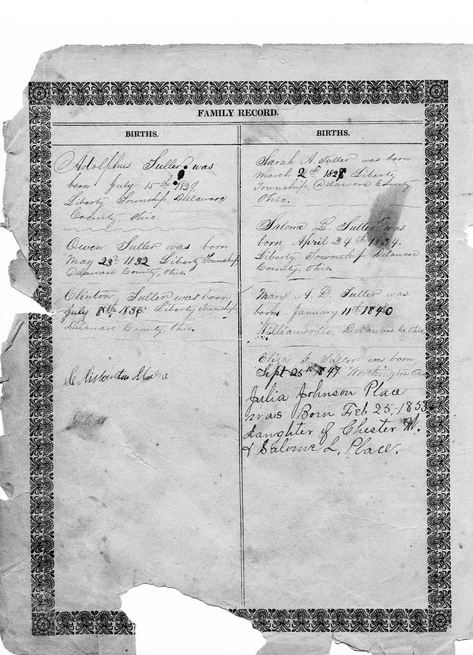 Tuller Family Records