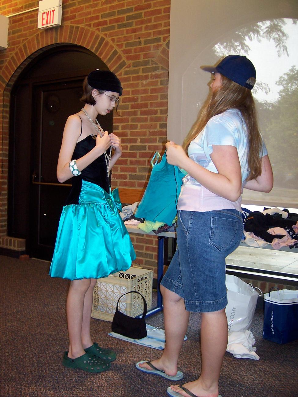 Two Teens Participating in Worthington Libraries' "Project Goodwill" Program