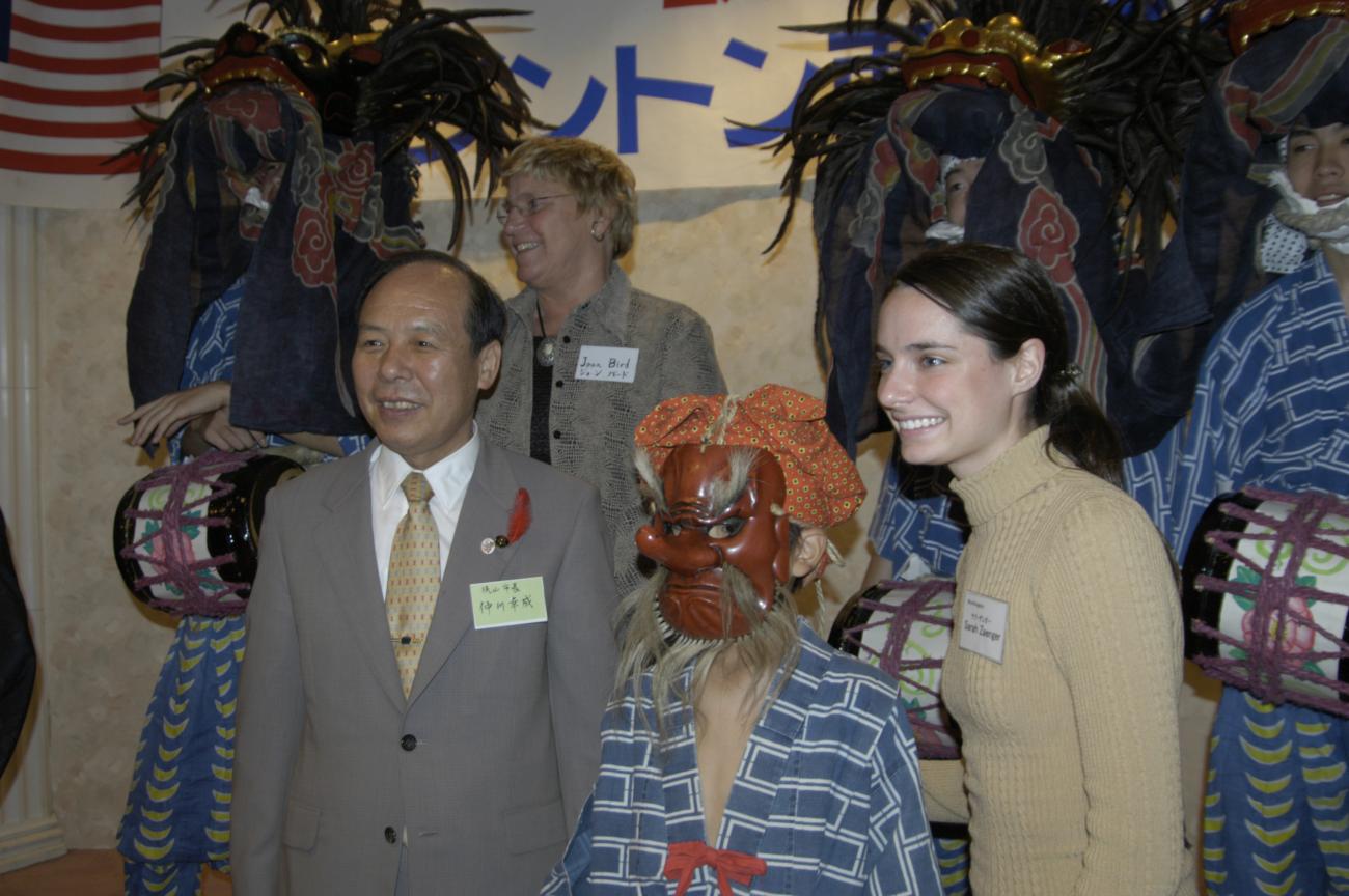 WIFA Delegates, Shishimai Dancers and Drummers