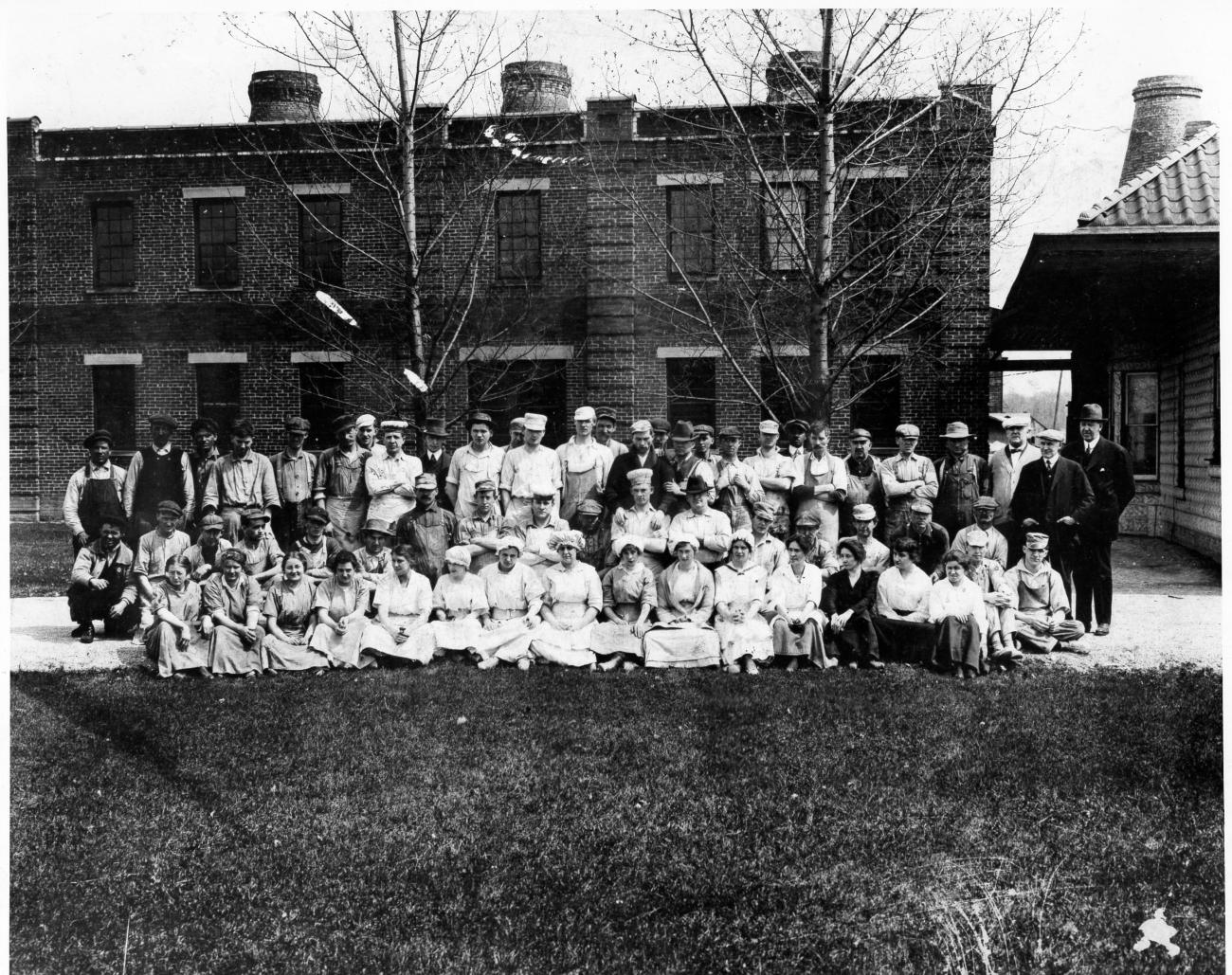 Workers at Pottery Plant
