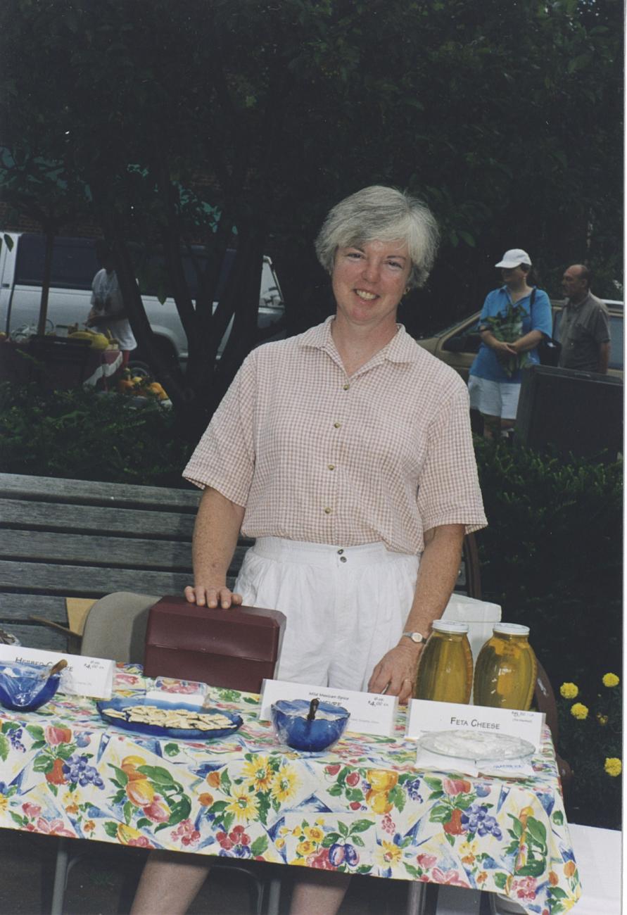 Worthington Farmers Market Vendor Selling Cheese and Pickles