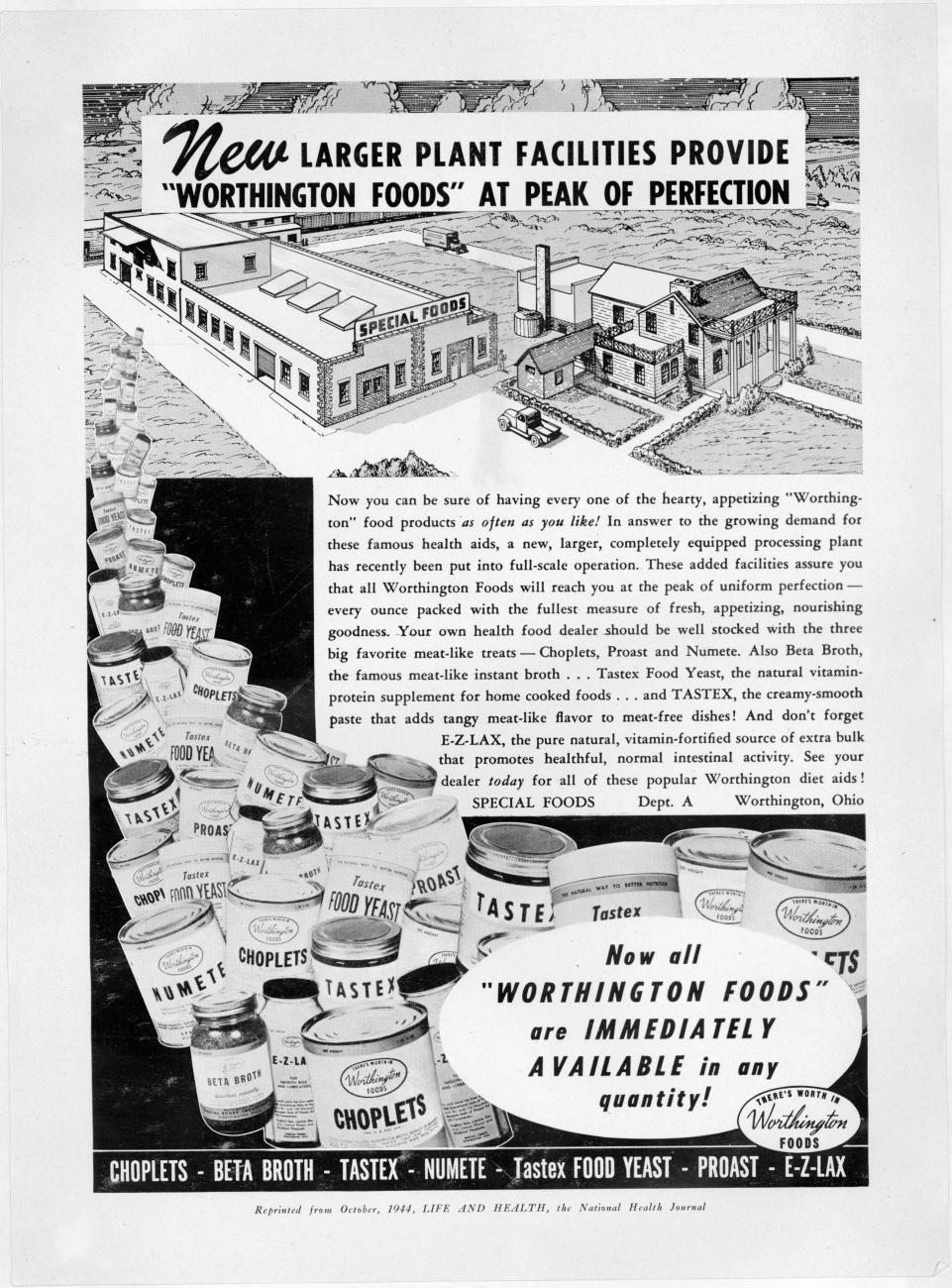 Worthington Foods Advertisement