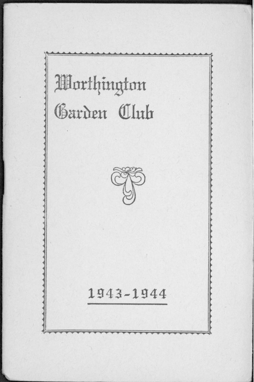 Worthington Garden Club 1943-1944