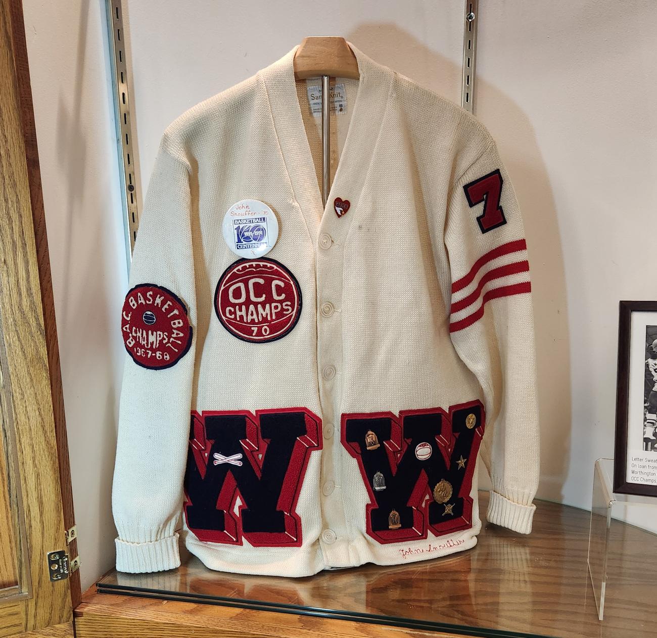 Worthington High School Letter Sweater Owned by John Snouffer