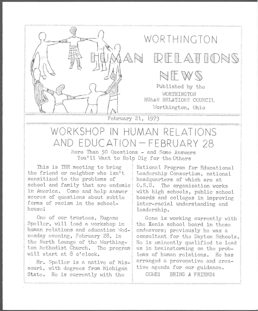 Worthington Human Relations News