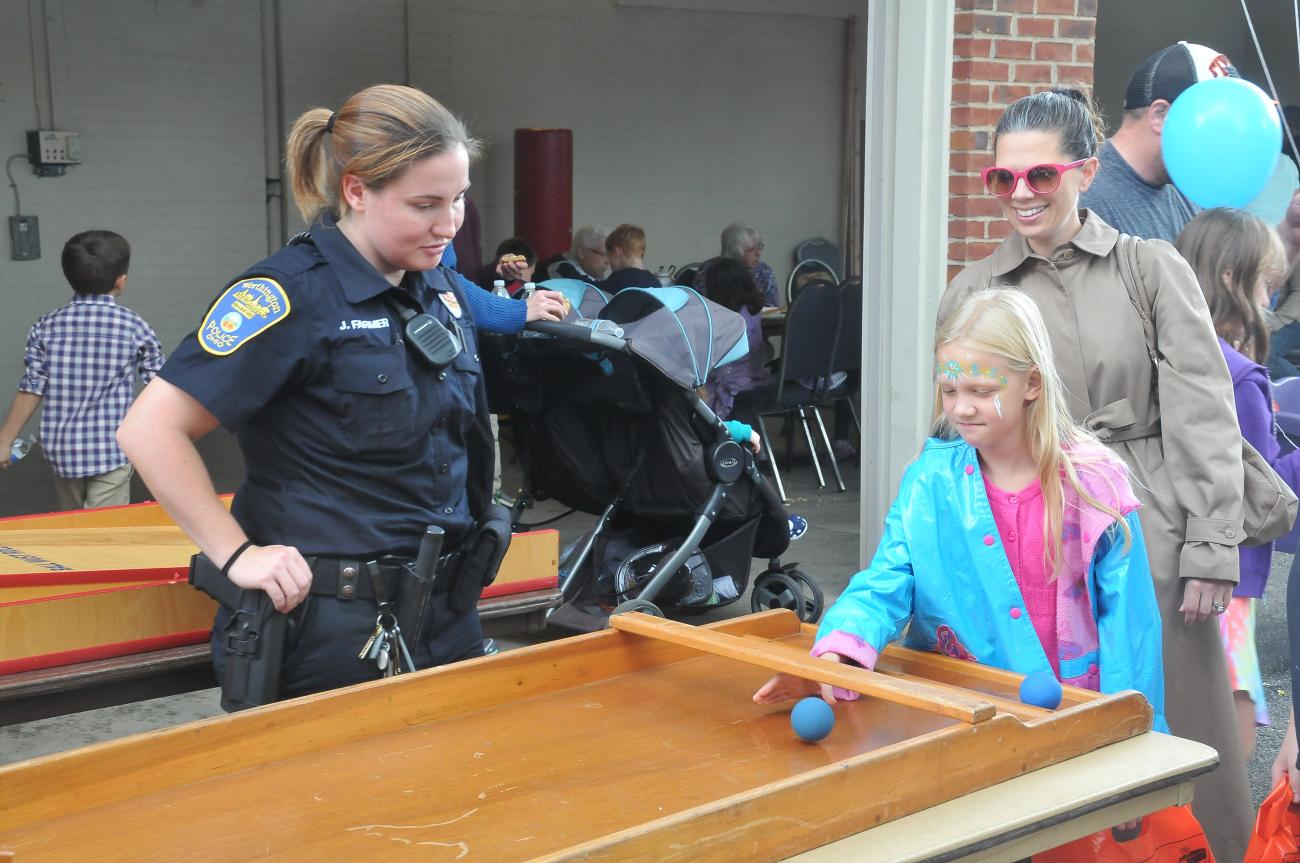 Worthington Police Officer Jennifer Farmer at Police Open House