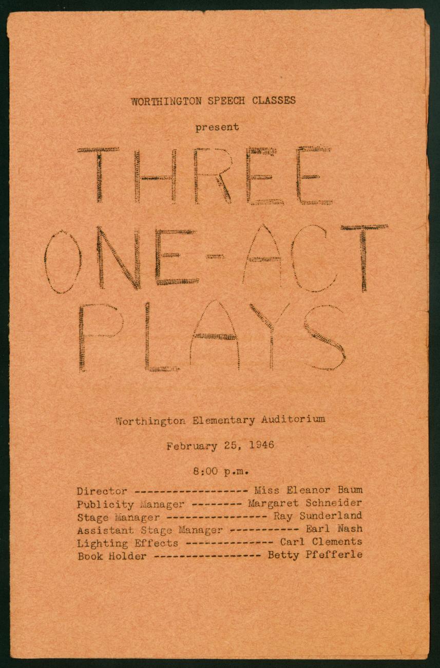 Worthington Speech Classes present Three One Act Plays