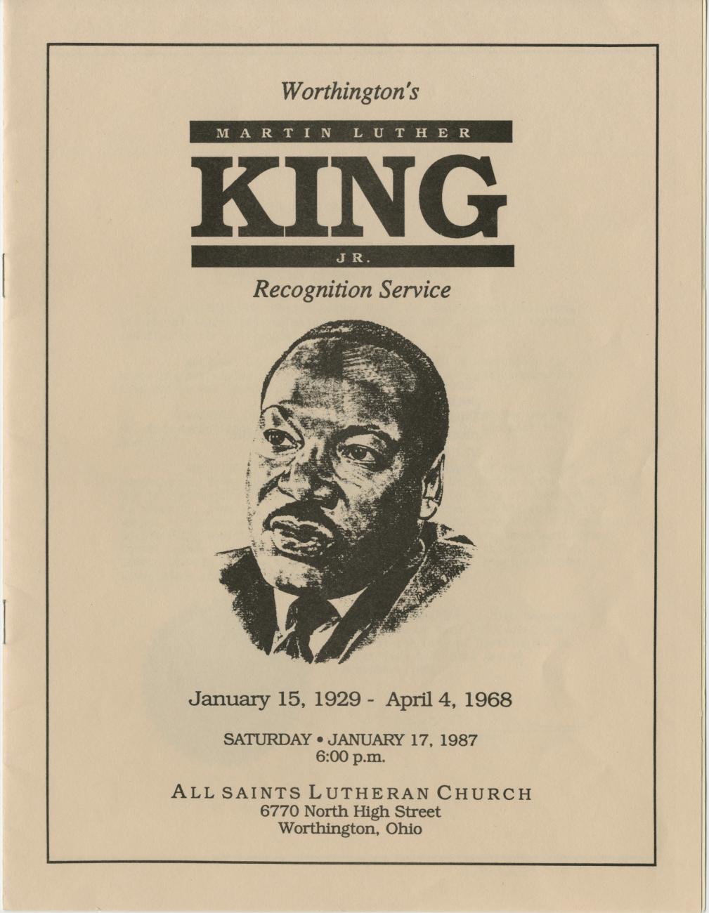 Worthington's Martin Luther King Jr. Recognition Service Program