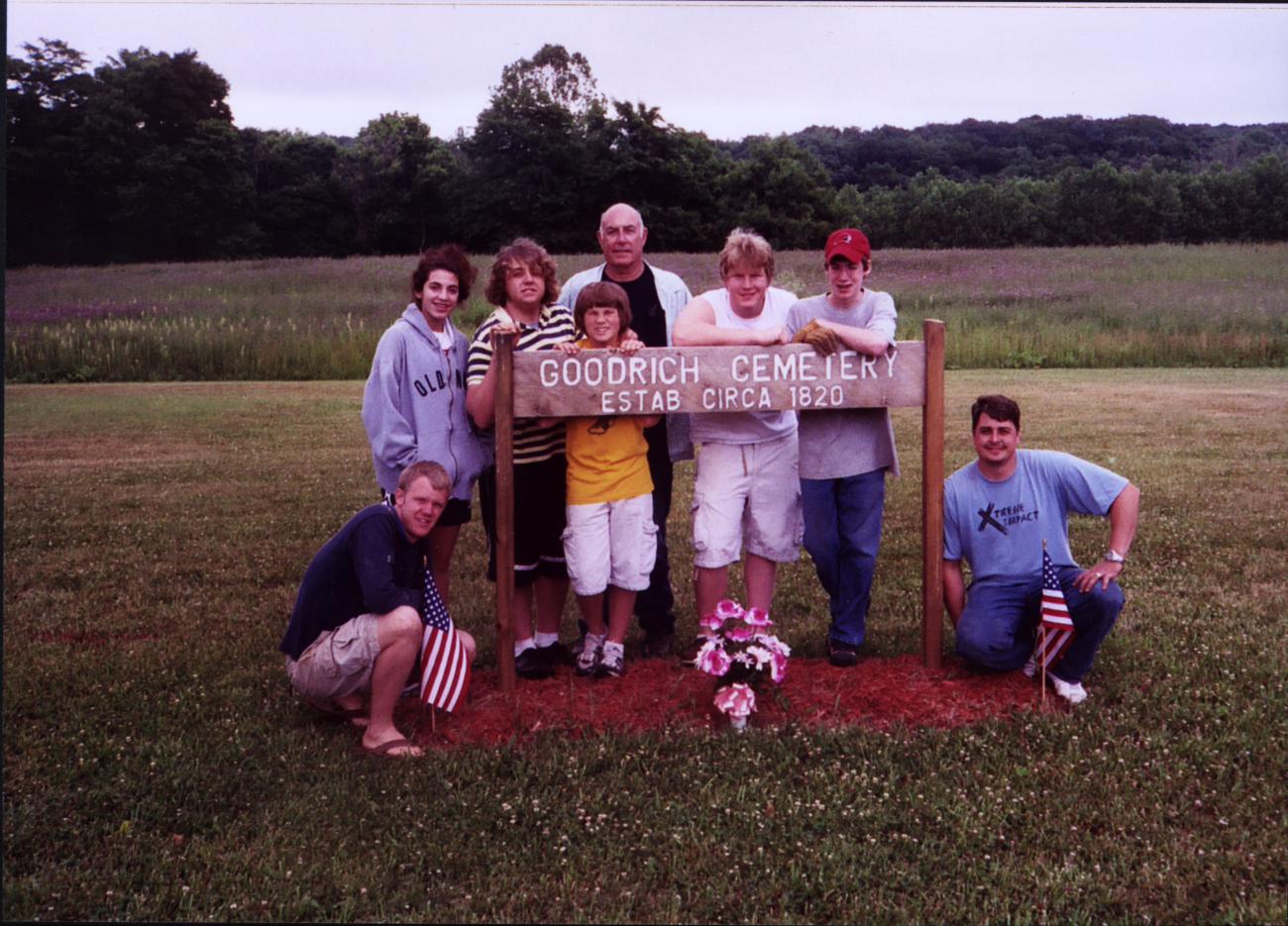 Youth Group Goodrich Cemetery Project