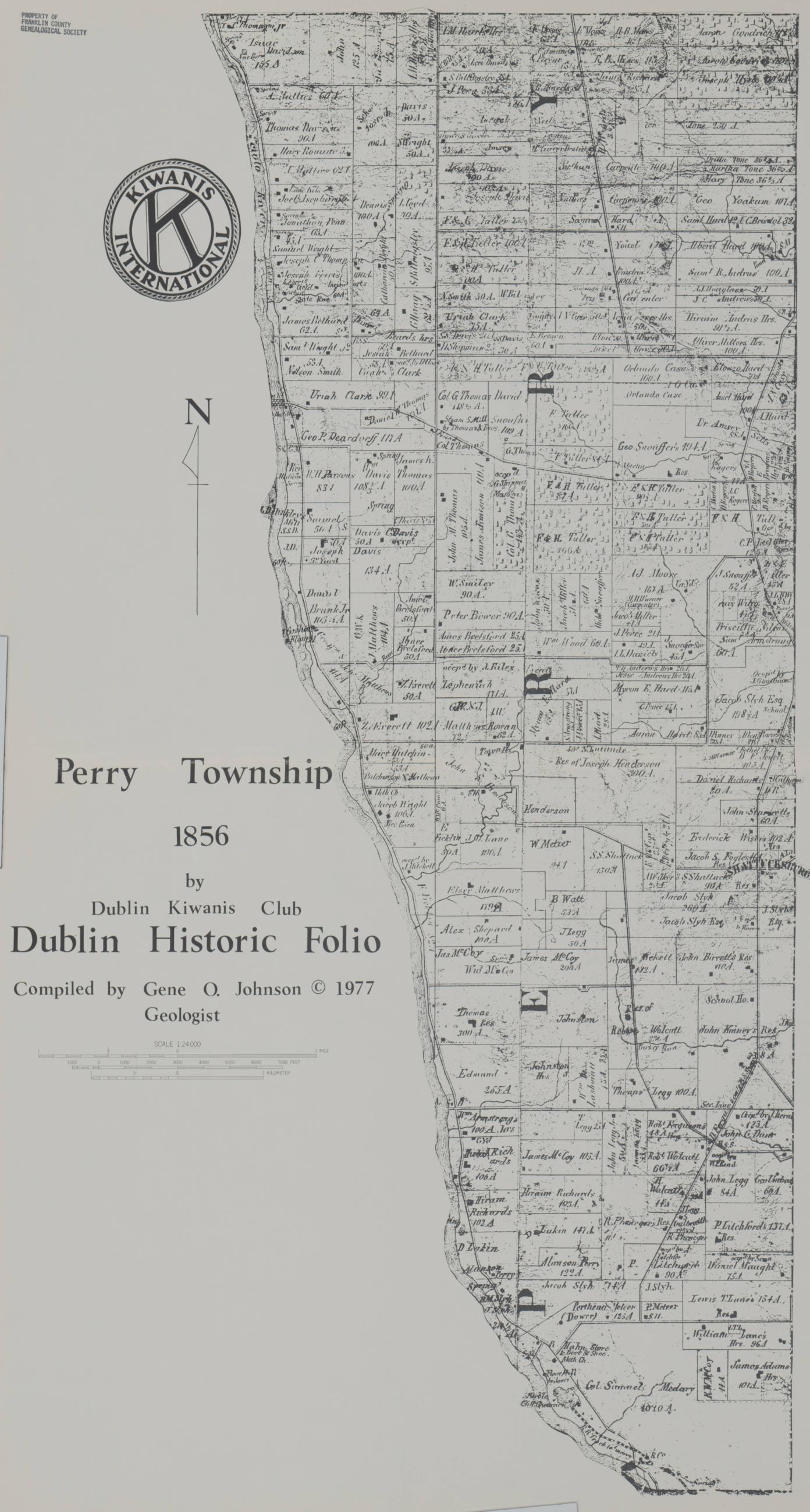 1856 Property Map of Perry Township, Franklin County, Ohio