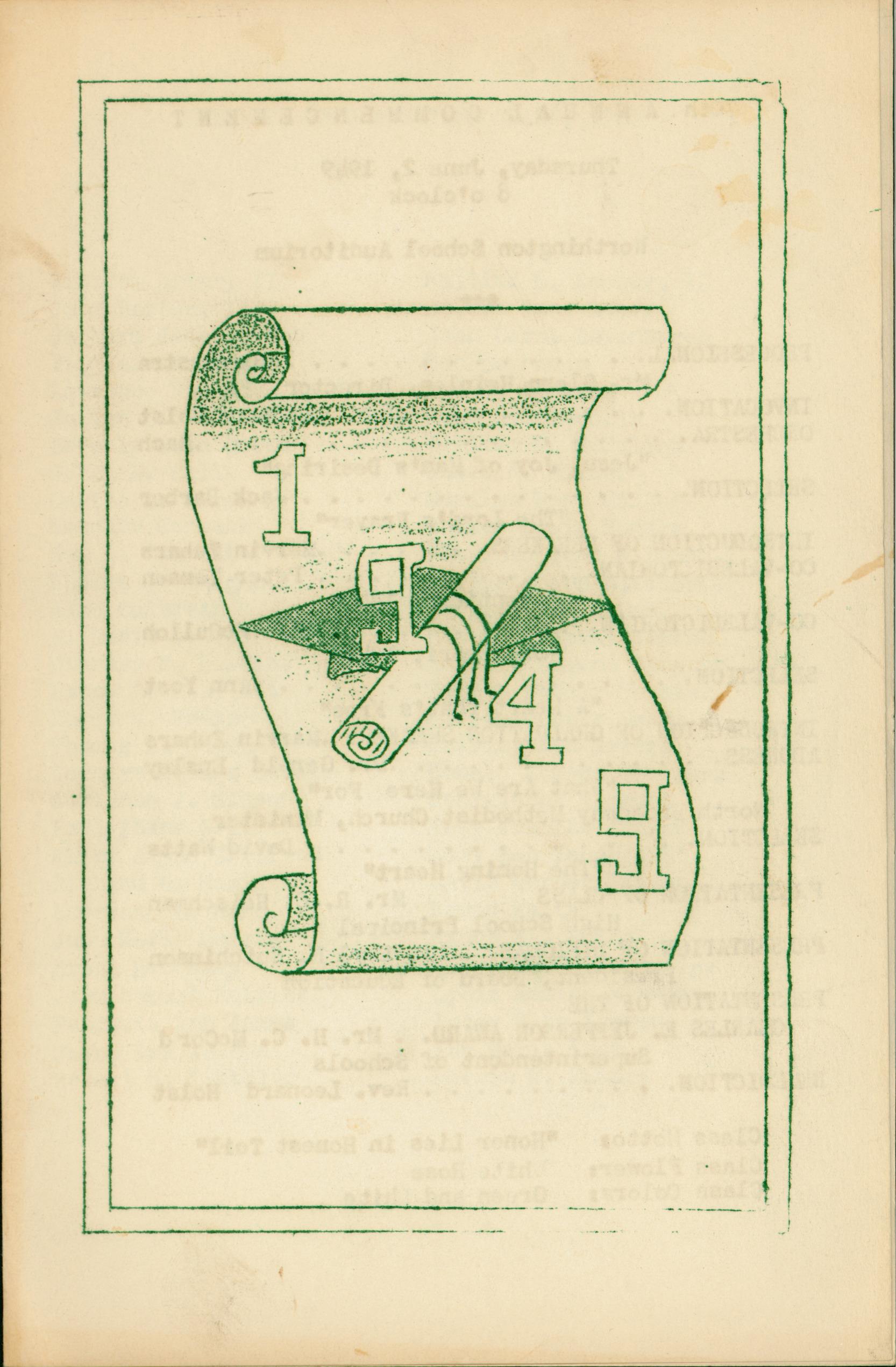 70th Annual Commencement: 1949