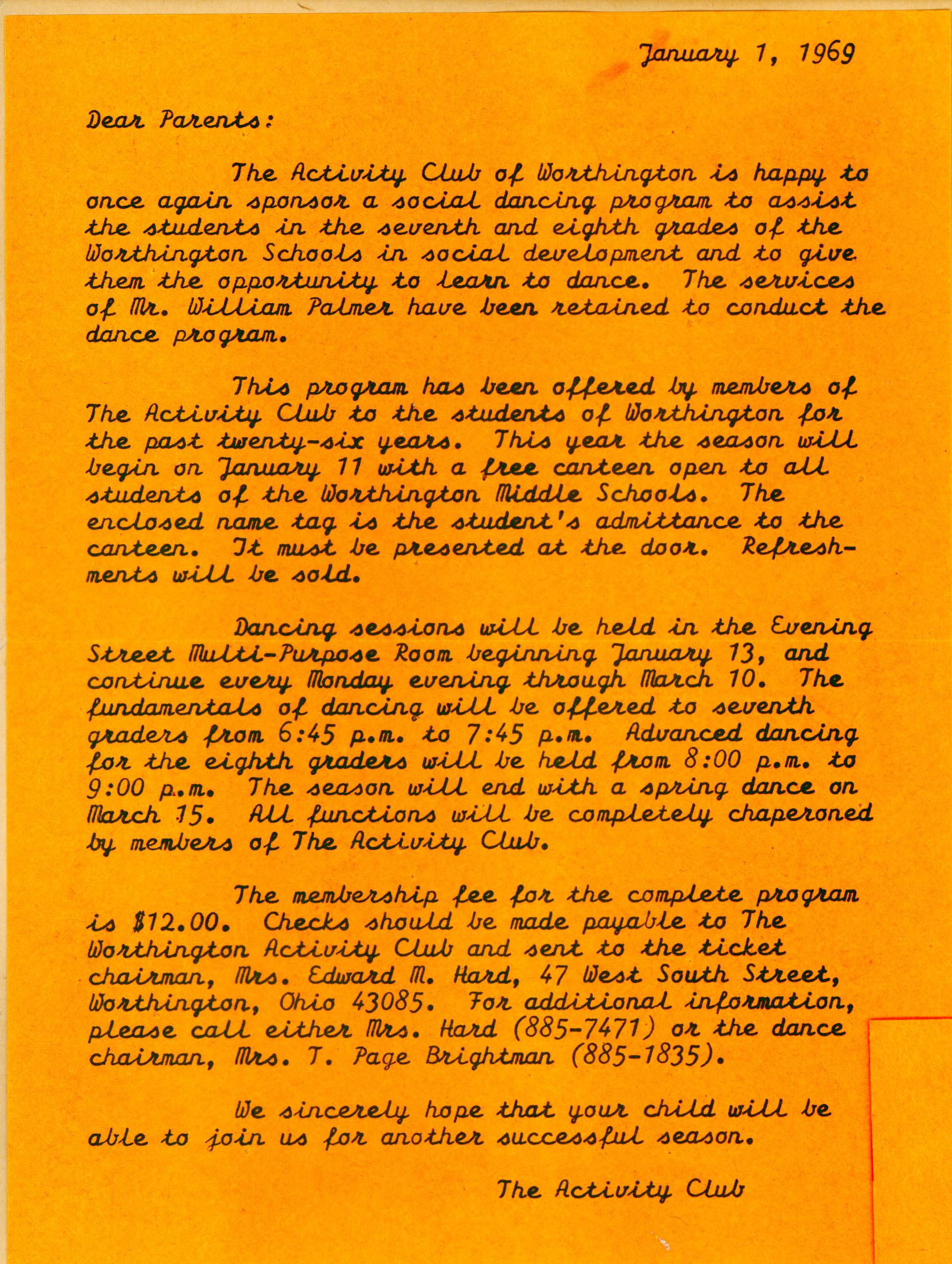 Activity Club Announcement