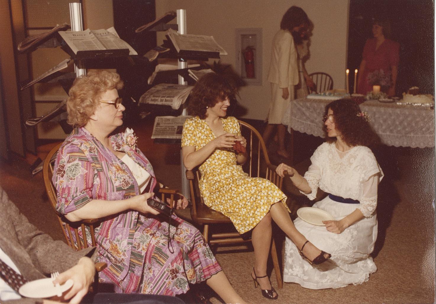 Ann Zemon Alexander, Barbara Groseclose, Rachel Alexander and Others at Wedding at the Old Worthington Library