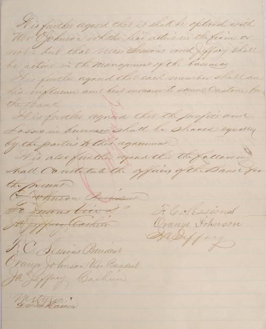 Articles of Agreement Concerning the Founding of the Commercial Bank of Columbus