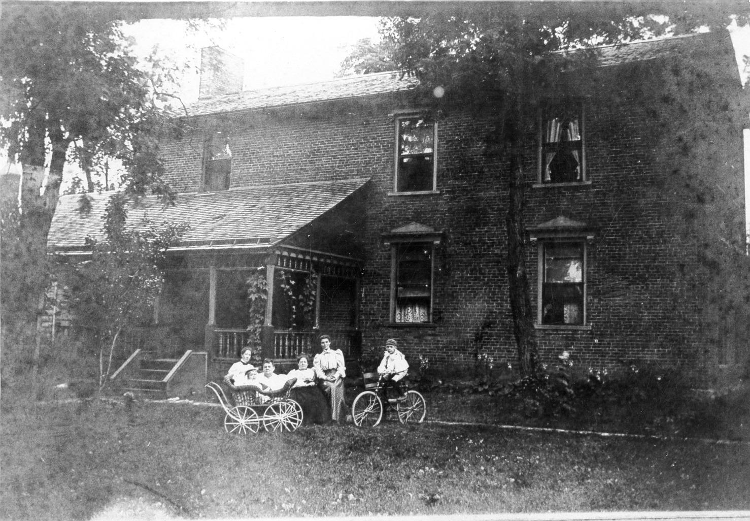 Brown-Weaver family by the Buttles-Pinney-Brown House