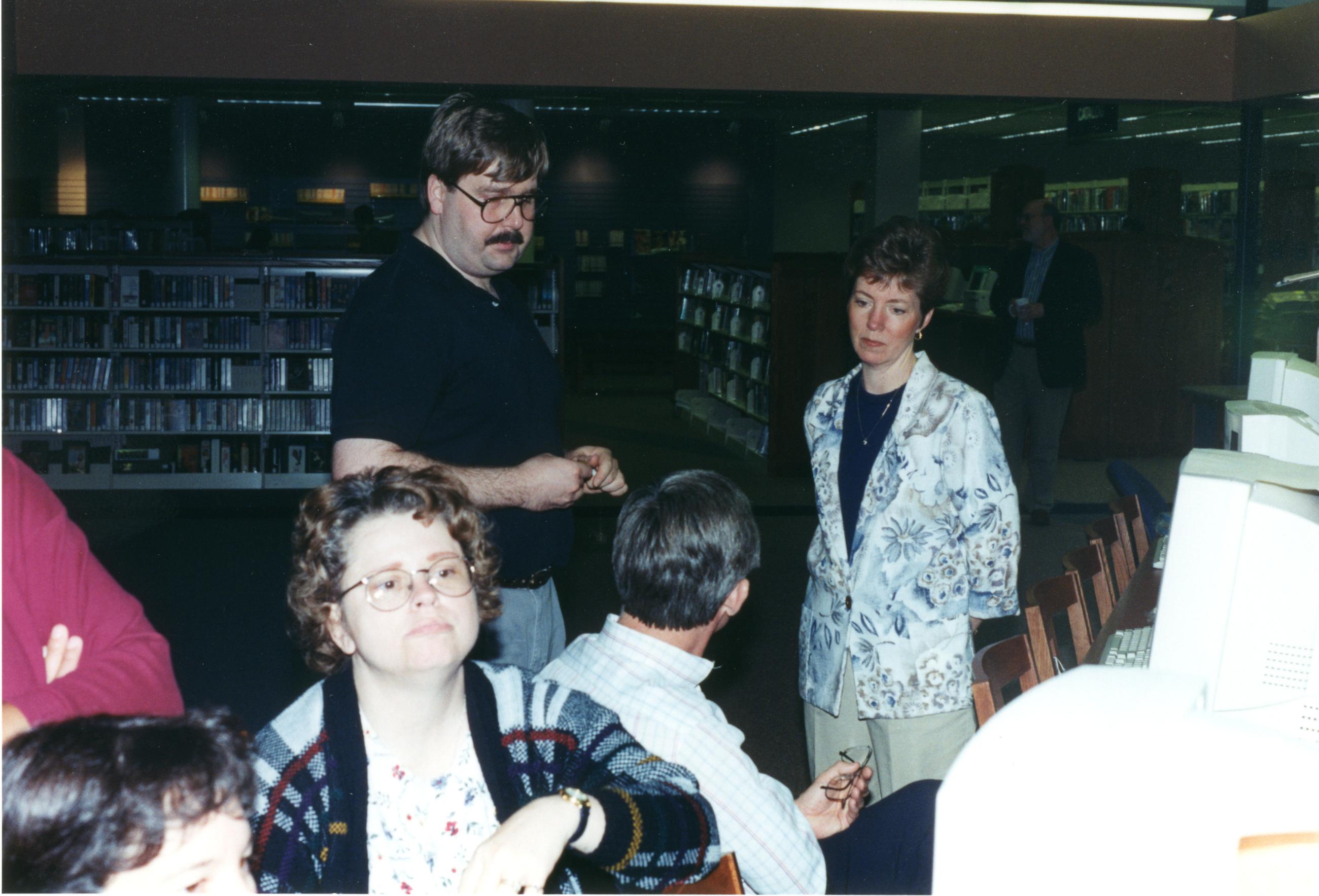 Chuck Gibson and Cindy Ault at the Northwest Library Pre-Opening Event