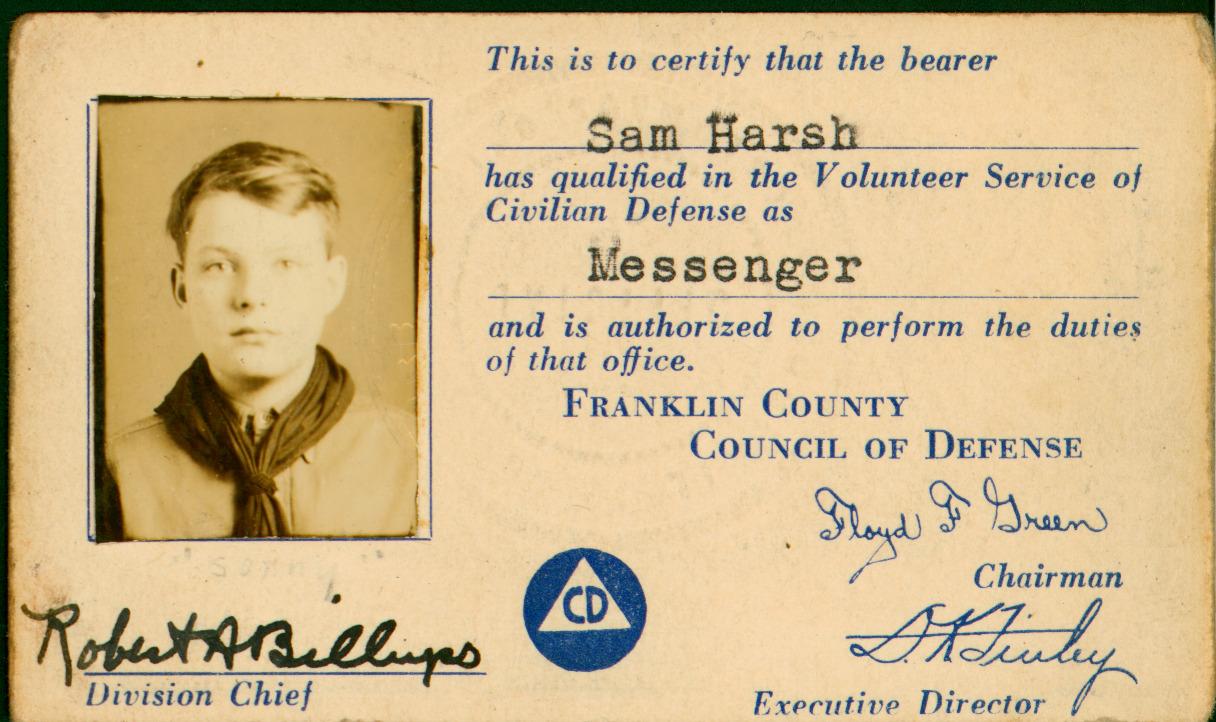 Civilian Defense Messenger ID Card