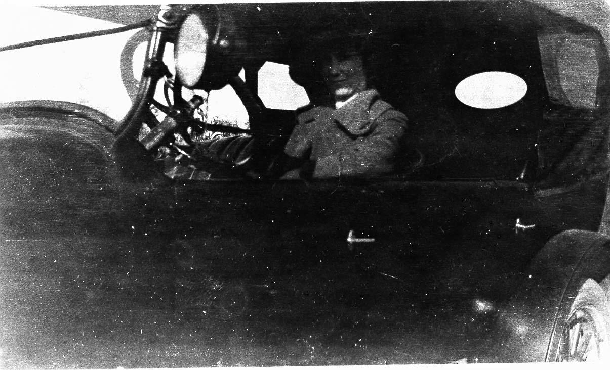 Cornelia Vest Corbin Driving a Car
