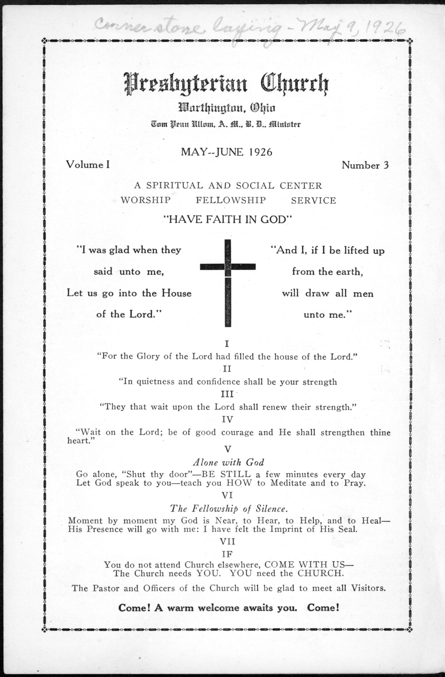 Cornerstone Laying Program