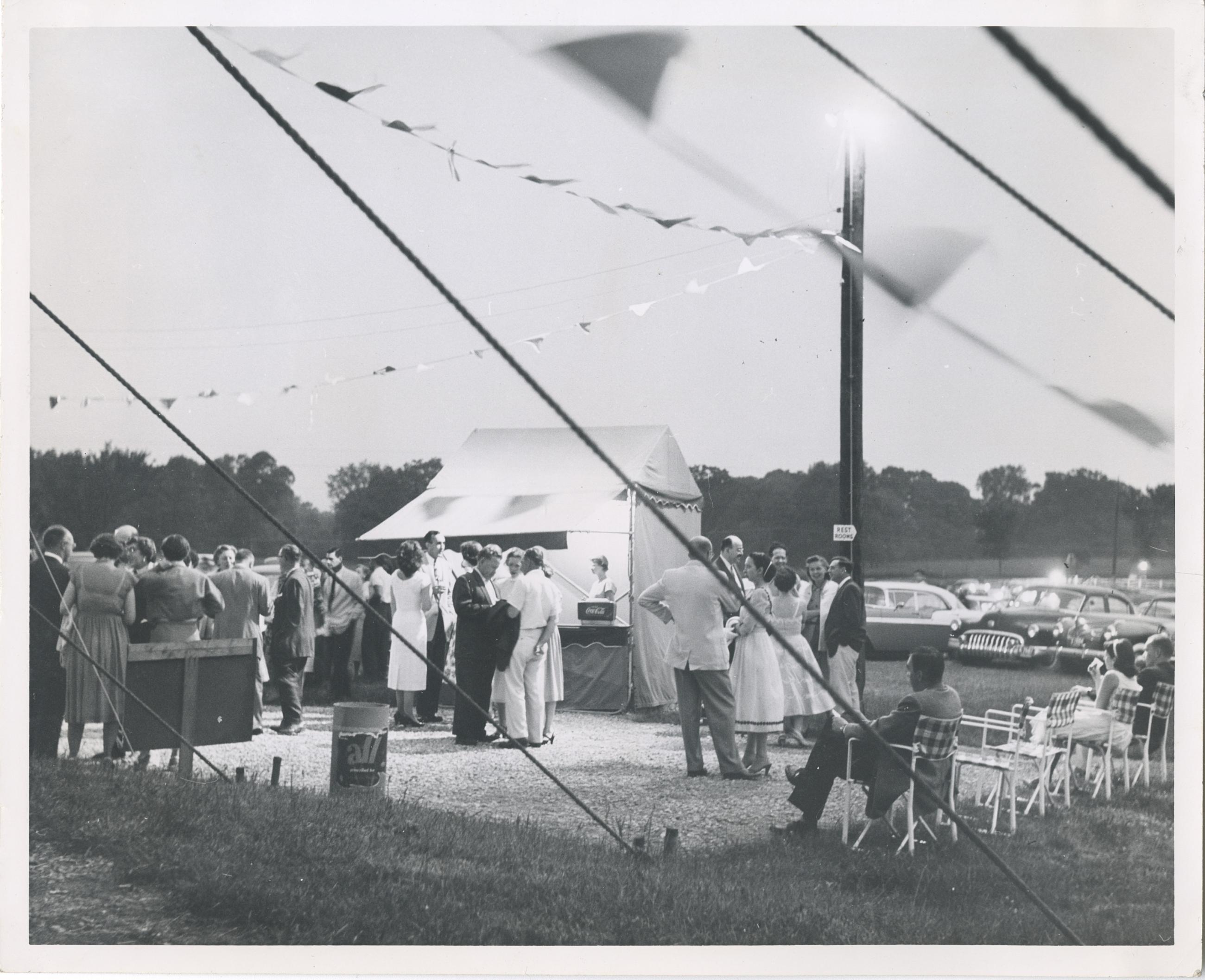 Crowd Gathered Around Concessions Stand at Playhouse on the Green