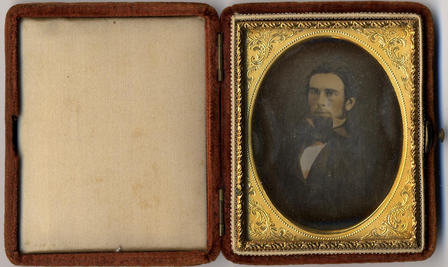 Daguerreotype of Henry Washington Comstock in case