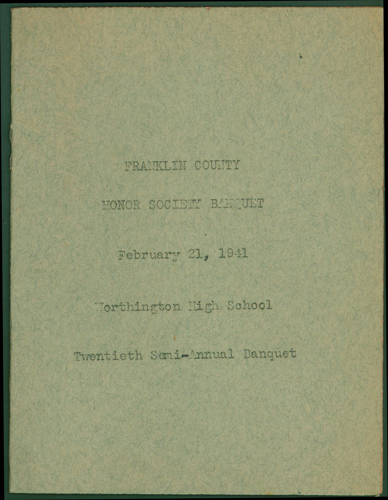 Franklin County Honor Society Banquet