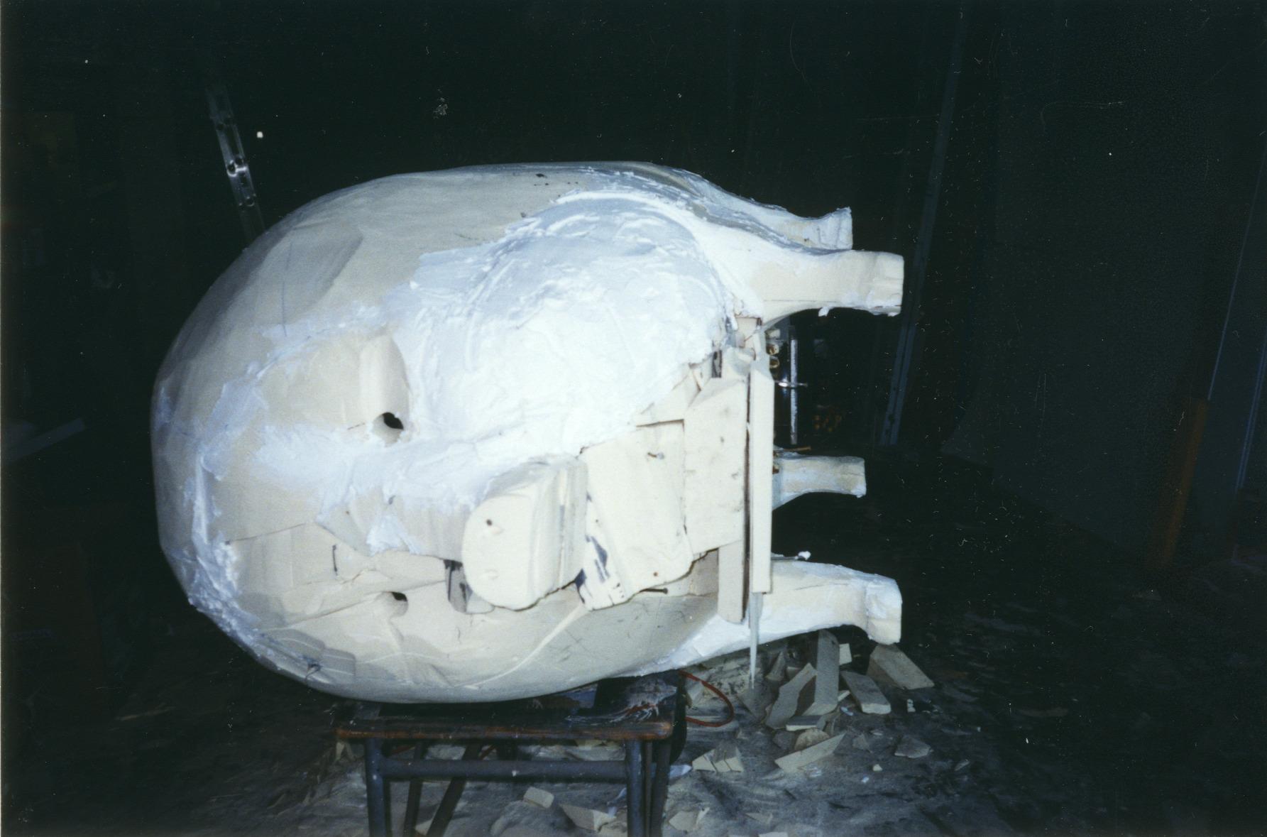 Front View of the Partially Completed Pig Statue for the Pig Iron BBQ