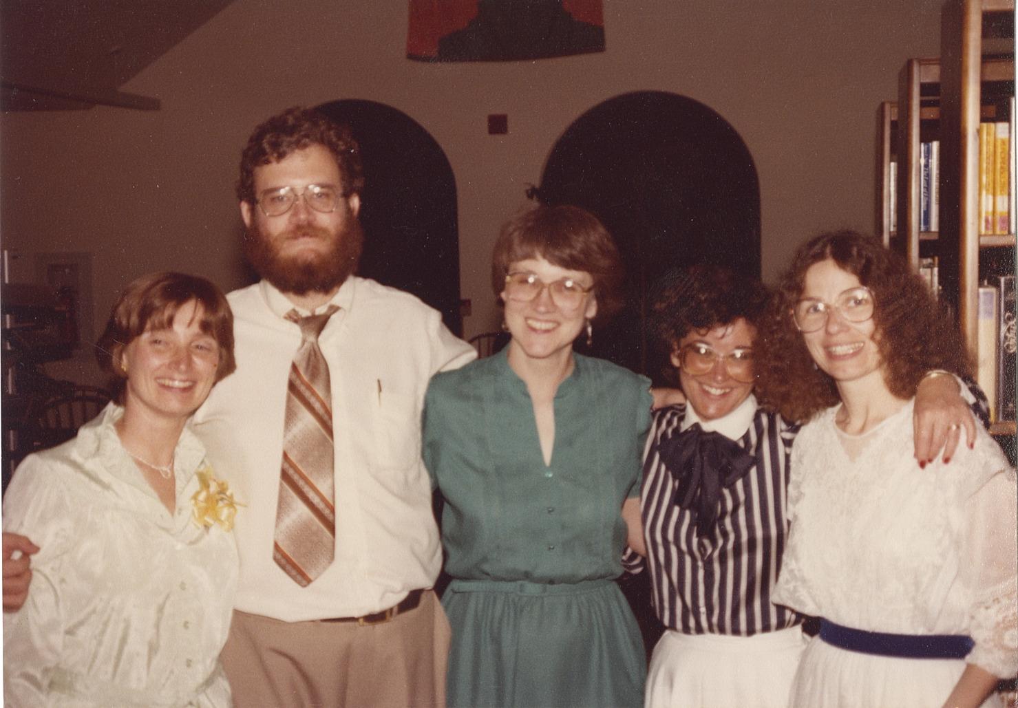 Group Portrait at Wedding on Main Floor of the Old Worthington Library, May 8, 1982