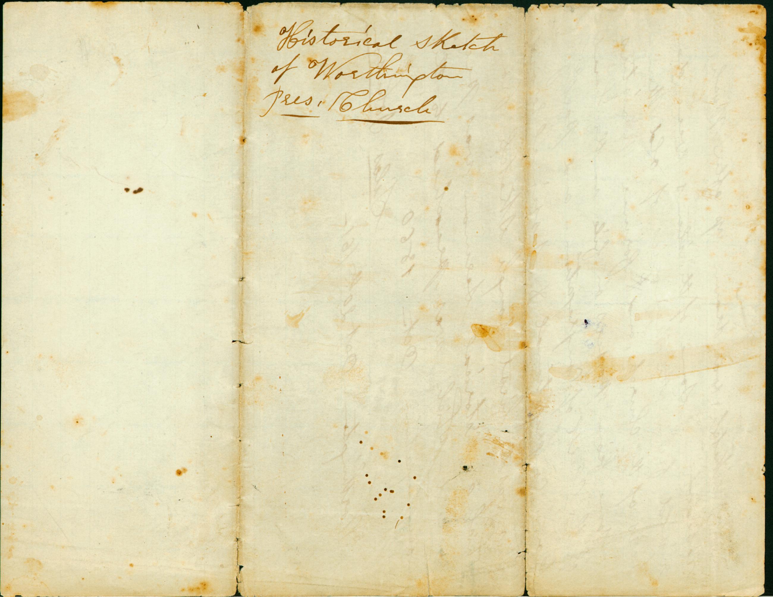 Historical Sketch of Worthington Presbyterian Church