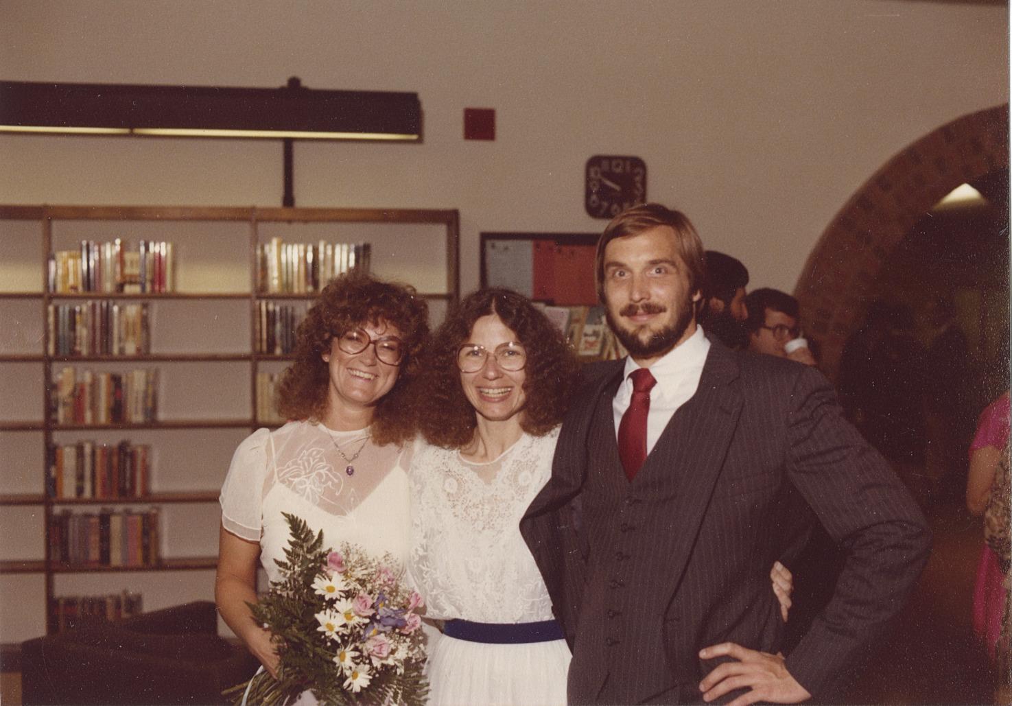 Holly Blake, Rachel Alexander and Bob Foulk at Wedding at the Old Worthington Library