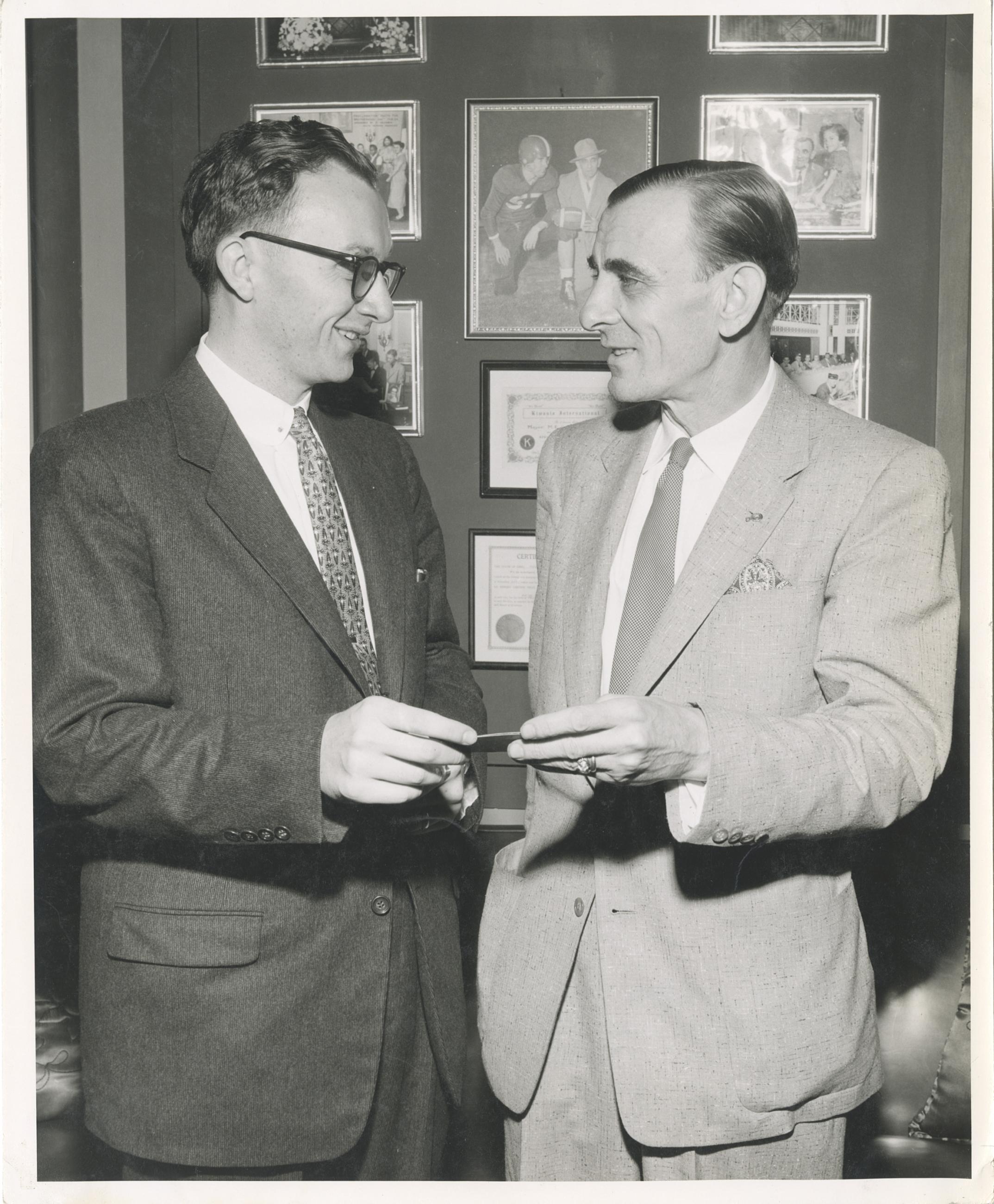 Joseph Weaver and Mayor Jack Sensenbrenner