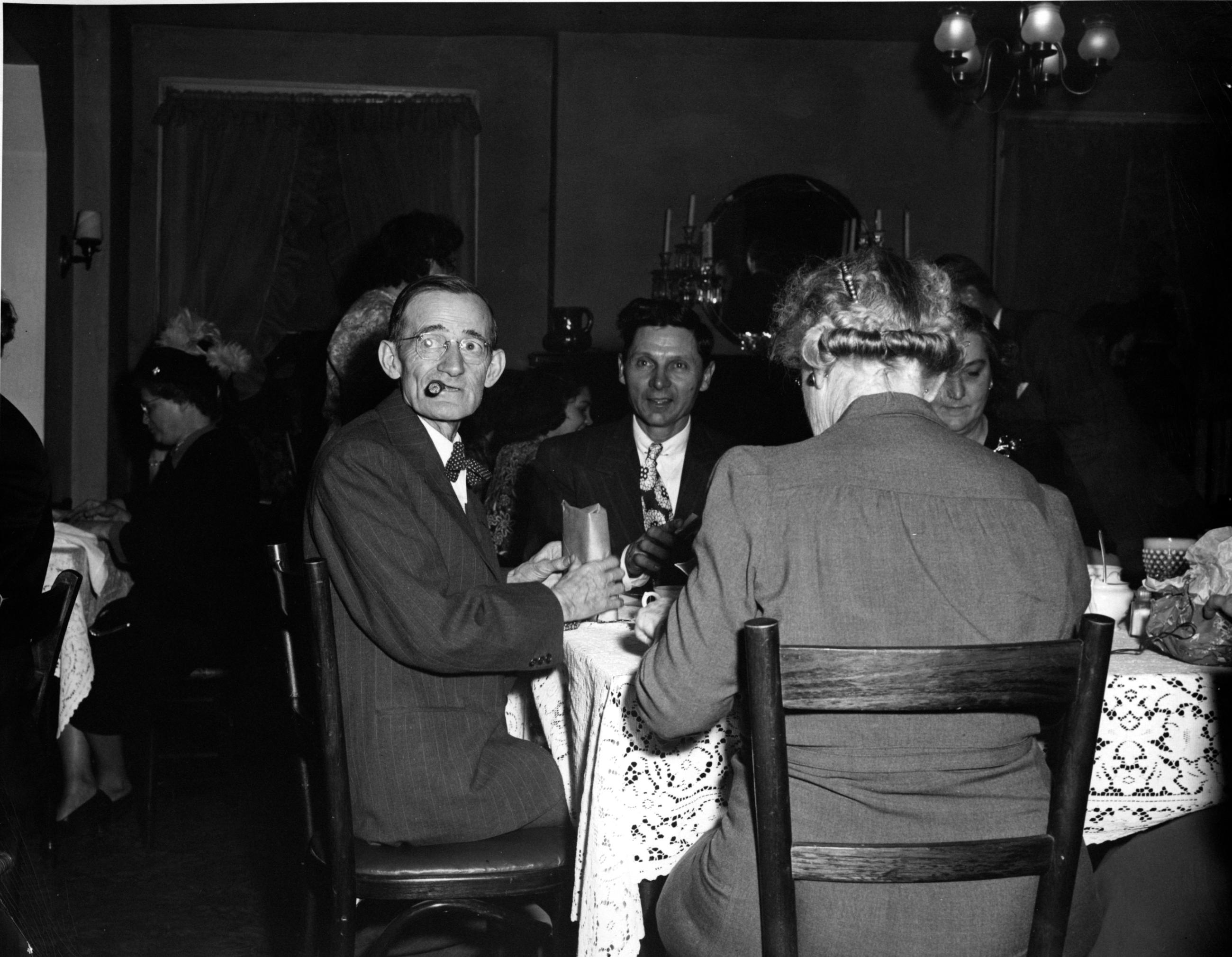 Leonard Insley and Henry Sines at Christmas Party